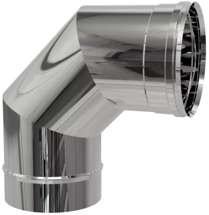 EW PLUS Einwand-Bogen 90° Edelstahl